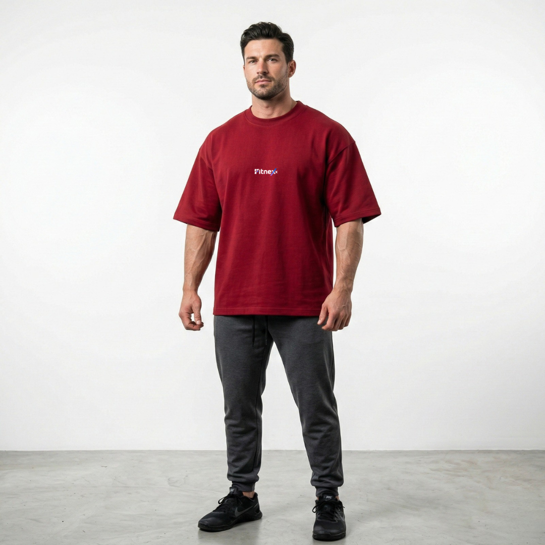 Fitnexx CrimsonBulk Oversize Tee 🔴